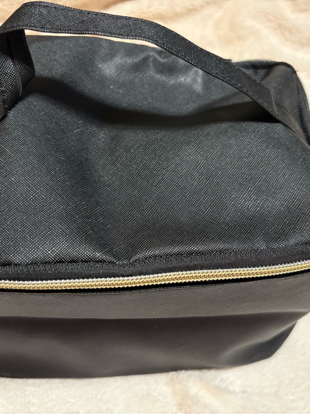 Large Black Cosmetic/Carry Bag with Gold Zipper Qty 1 - 2 available